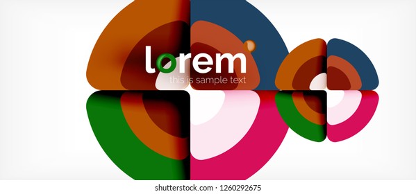 Circles and triangles geometric abstract background. Trendy abstract layout template for business or technology presentation or web brochure cover, wallpaper. Vector illustration