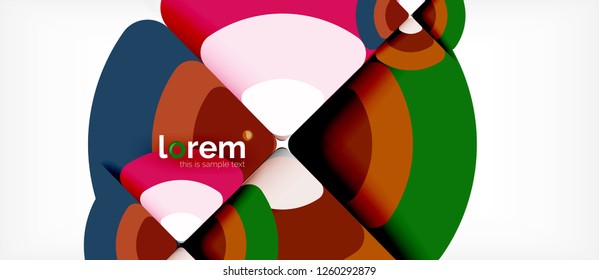Circles and triangles geometric abstract background. Trendy abstract layout template for business or technology presentation or web brochure cover, wallpaper. Vector illustration