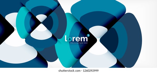 Circles and triangles geometric abstract background. Trendy abstract layout template for business or technology presentation or web brochure cover, wallpaper. Vector illustration