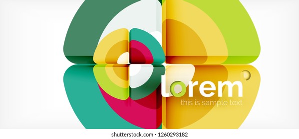 Circles and triangles geometric abstract background. Trendy abstract layout template for business or technology presentation or web brochure cover, wallpaper. Vector illustration