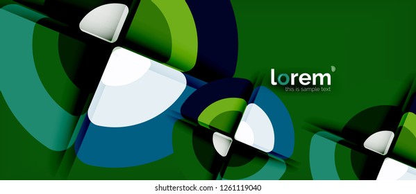 Circles and triangles geometric abstract background. Trendy abstract layout template for business or technology presentation or web brochure cover, wallpaper. Vector illustration