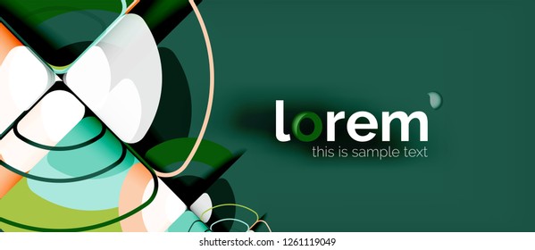 Circles and triangles geometric abstract background. Trendy abstract layout template for business or technology presentation or web brochure cover, wallpaper. Vector illustration