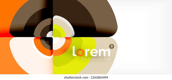 Circles and triangles geometric abstract background. Trendy abstract layout template for business or technology presentation or web brochure cover, wallpaper. Vector illustration