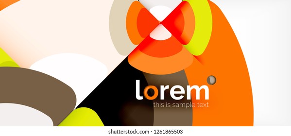Circles and triangles geometric abstract background. Trendy abstract layout template for business or technology presentation or web brochure cover, wallpaper. Vector illustration