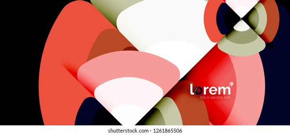 Circles and triangles geometric abstract background. Trendy abstract layout template for business or technology presentation or web brochure cover, wallpaper. Vector illustration