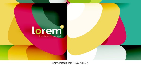 Circles and triangles geometric abstract background. Trendy abstract layout template for business or technology presentation or web brochure cover, wallpaper. Vector illustration