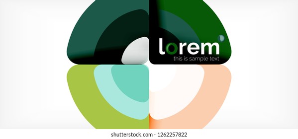 Kreise und Dreiecke, geometrischer abstrakter Hintergrund. Trendy abstrakte Layout-Vorlage für Geschäfts- oder Technologiepräsentation oder Web-Broschüre Titelbild, Bildschirmhintergrund. Vektorgrafik