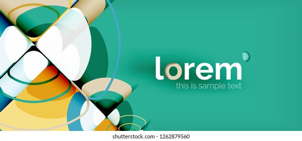 Circles and triangles geometric abstract background. Trendy abstract layout template for business or technology presentation or web brochure cover, wallpaper. Vector illustration
