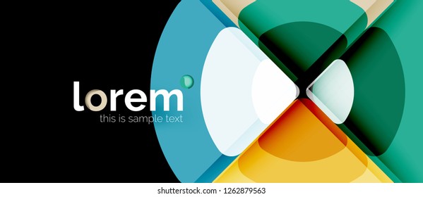 Circles and triangles geometric abstract background. Trendy abstract layout template for business or technology presentation or web brochure cover, wallpaper. Vector illustration