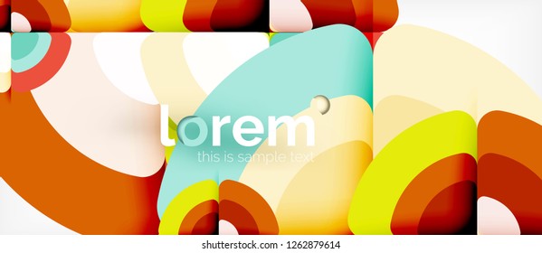 Circles and triangles geometric abstract background. Trendy abstract layout template for business or technology presentation or web brochure cover, wallpaper. Vector illustration