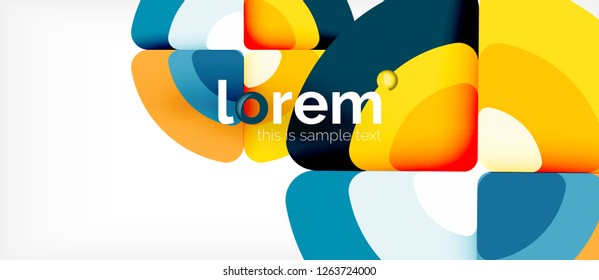 Circles and triangles geometric abstract background. Trendy abstract layout template for business or technology presentation or web brochure cover, wallpaper. Vector illustration