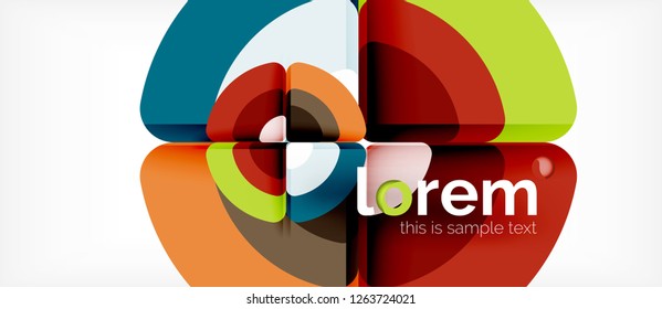 Circles and triangles geometric abstract background. Trendy abstract layout template for business or technology presentation or web brochure cover, wallpaper. Vector illustration