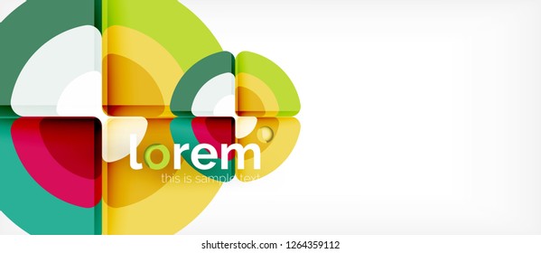 Circles and triangles geometric abstract background. Trendy abstract layout template for business or technology presentation or web brochure cover, wallpaper. Vector illustration