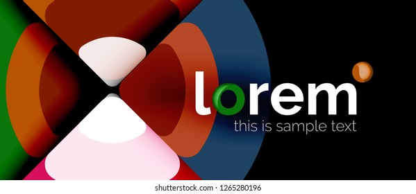 Circles and triangles geometric abstract background. Trendy abstract layout template for business or technology presentation or web brochure cover, wallpaper. Vector illustration