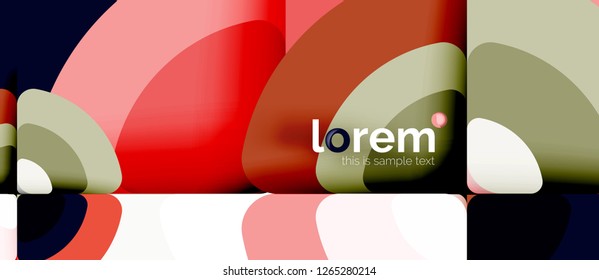 Circles and triangles geometric abstract background. Trendy abstract layout template for business or technology presentation or web brochure cover, wallpaper. Vector illustration