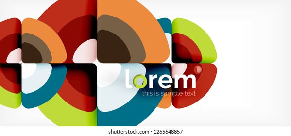 Circles and triangles geometric abstract background. Trendy abstract layout template for business or technology presentation or web brochure cover, wallpaper. Vector illustration
