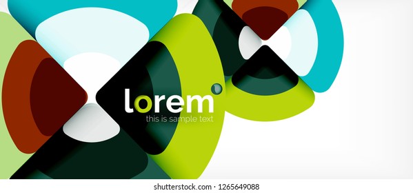 Circles and triangles geometric abstract background. Trendy abstract layout template for business or technology presentation or web brochure cover, wallpaper. Vector illustration