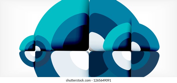 Circles and triangles geometric abstract background. Trendy abstract layout template for business or technology presentation or web brochure cover, wallpaper. Vector illustration