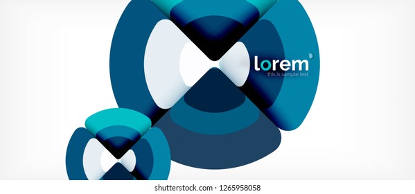 Circles and triangles geometric abstract background. Trendy abstract layout template for business or technology presentation or web brochure cover, wallpaper. Vector illustration
