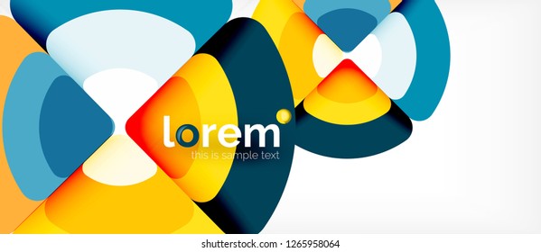 Circles and triangles geometric abstract background. Trendy abstract layout template for business or technology presentation or web brochure cover, wallpaper. Vector illustration