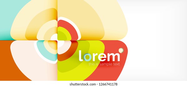 Circles and triangles geometric abstract background. Trendy abstract layout template for business or technology presentation or web brochure cover, wallpaper. Vector illustration