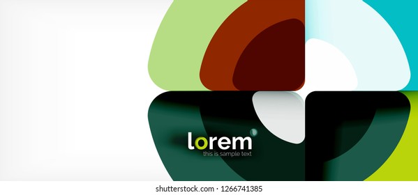 Circles and triangles geometric abstract background. Trendy abstract layout template for business or technology presentation or web brochure cover, wallpaper. Vector illustration