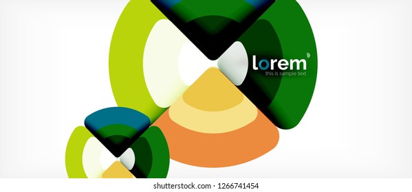 Circles and triangles geometric abstract background. Trendy abstract layout template for business or technology presentation or web brochure cover, wallpaper. Vector illustration