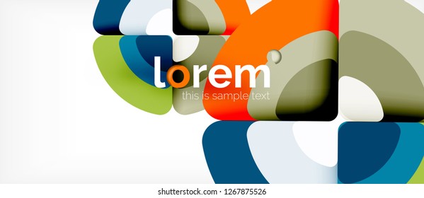 Circles and triangles geometric abstract background. Trendy abstract layout template for business or technology presentation or web brochure cover, wallpaper. Vector illustration