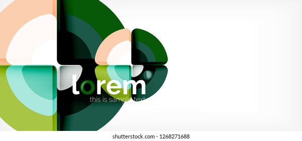Circles and triangles geometric abstract background. Trendy abstract layout template for business or technology presentation or web brochure cover, wallpaper. Vector illustration
