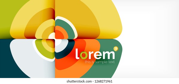 Circles and triangles geometric abstract background. Trendy abstract layout template for business or technology presentation or web brochure cover, wallpaper. Vector illustration