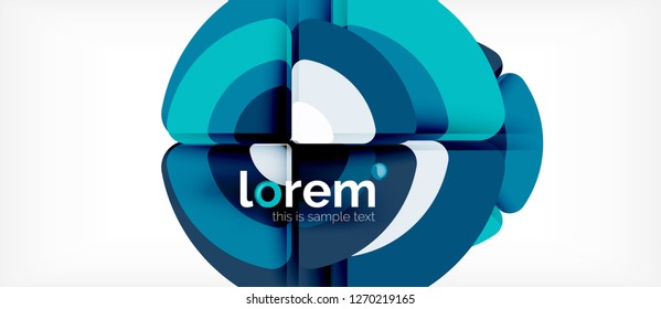 Circles and triangles geometric abstract background. Trendy abstract layout template for business or technology presentation or web brochure cover, wallpaper. Vector illustration