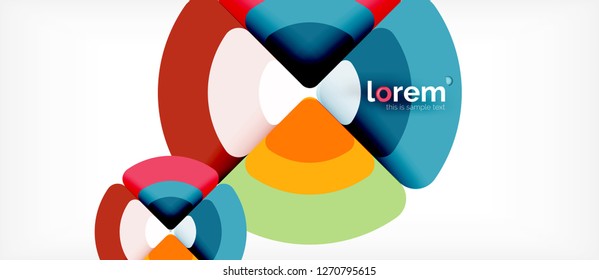 Circles and triangles geometric abstract background. Trendy abstract layout template for business or technology presentation or web brochure cover, wallpaper. Vector illustration