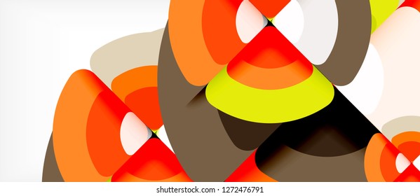 Circles and triangles geometric abstract background. Trendy abstract layout template for business or technology presentation or web brochure cover, wallpaper. Vector illustration