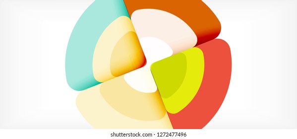Circles and triangles geometric abstract background. Trendy abstract layout template for business or technology presentation or web brochure cover, wallpaper. Vector illustration