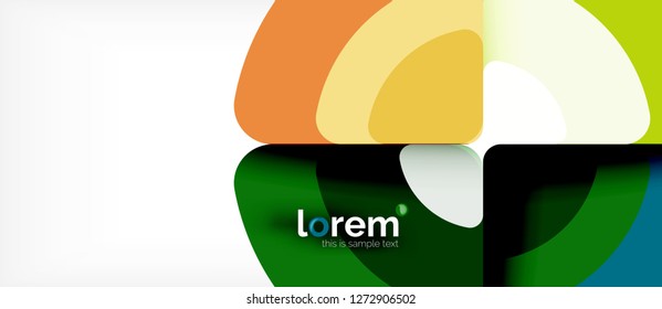 Circles and triangles geometric abstract background. Trendy abstract layout template for business or technology presentation or web brochure cover, wallpaper. Vector illustration