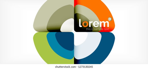 Circles and triangles geometric abstract background. Trendy abstract layout template for business or technology presentation or web brochure cover, wallpaper. Vector illustration