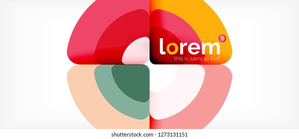 Circles and triangles geometric abstract background. Trendy abstract layout template for business or technology presentation or web brochure cover, wallpaper. Vector illustration