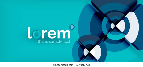 Circles and triangles geometric abstract background. Trendy abstract layout template for business or technology presentation or web brochure cover, wallpaper. Vector illustration