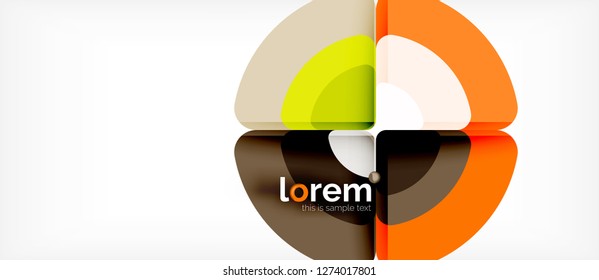 Circles and triangles geometric abstract background. Trendy abstract layout template for business or technology presentation or web brochure cover, wallpaper. Vector illustration