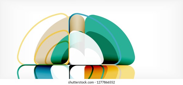 Circles and triangles geometric abstract background. Trendy abstract layout template for business or technology presentation or web brochure cover, wallpaper. Vector illustration