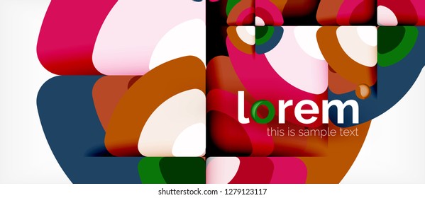 Circles and triangles geometric abstract background. Trendy abstract layout template for business or technology presentation or web brochure cover, wallpaper. Vector illustration
