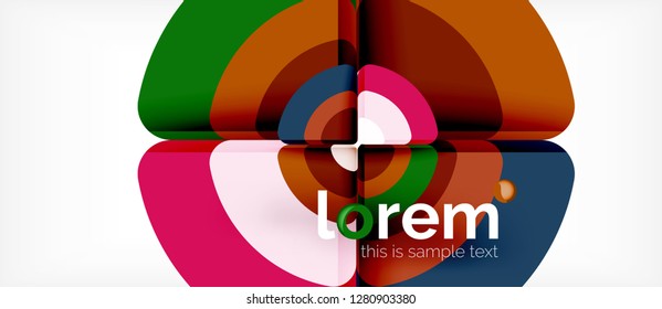 Circles and triangles geometric abstract background. Trendy abstract layout template for business or technology presentation or web brochure cover, wallpaper. Vector illustration