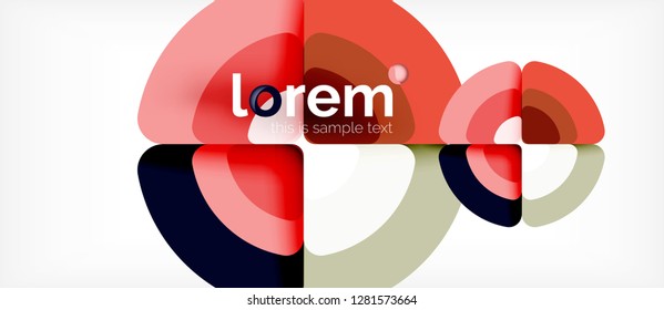 Circles and triangles geometric abstract background. Trendy abstract layout template for business or technology presentation or web brochure cover, wallpaper. Vector illustration