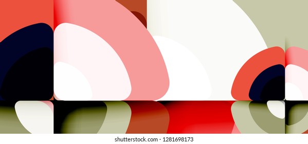 Circles and triangles geometric abstract background. Trendy abstract layout template for business or technology presentation or web brochure cover, wallpaper. Vector illustration