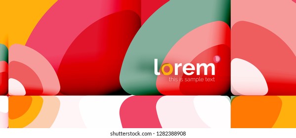 Circles and triangles geometric abstract background. Trendy abstract layout template for business or technology presentation or web brochure cover, wallpaper. Vector illustration