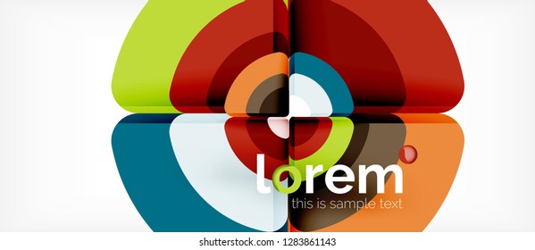 Circles and triangles geometric abstract background. Trendy abstract layout template for business or technology presentation or web brochure cover, wallpaper. Vector illustration