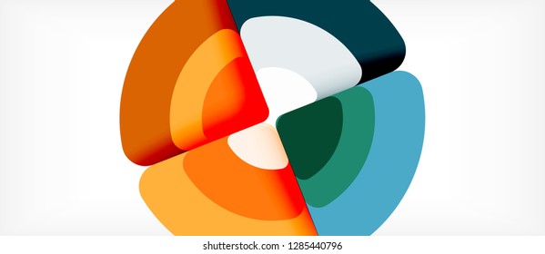 Circles and triangles geometric abstract background. Trendy abstract layout template for business or technology presentation or web brochure cover, wallpaper. Vector illustration