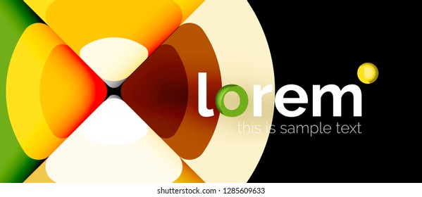 Circles and triangles geometric abstract background. Trendy abstract layout template for business or technology presentation or web brochure cover, wallpaper. Vector illustration