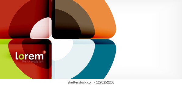 Circles and triangles geometric abstract background. Trendy abstract layout template for business or technology presentation or web brochure cover, wallpaper. Vector illustration