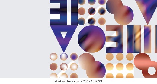 Circles and triangles modern art. Vector Illustration For Wallpaper, Banner, Background, Card, Book Illustration, landing page